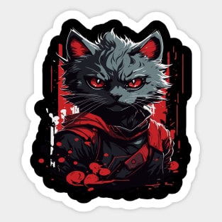 bloodthirsty cat Sticker